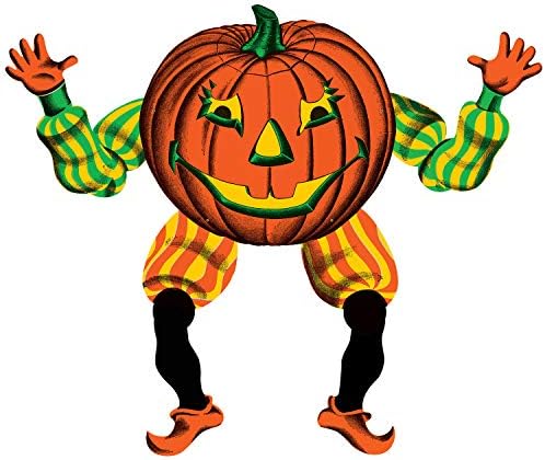 Beistle 2-Pack Vintage Halloween Jointed Goblins, Fall Pumpkin Wall Decorations, Classic Spooky Décor for Haunted Houses and Seasonal Displays, 30”