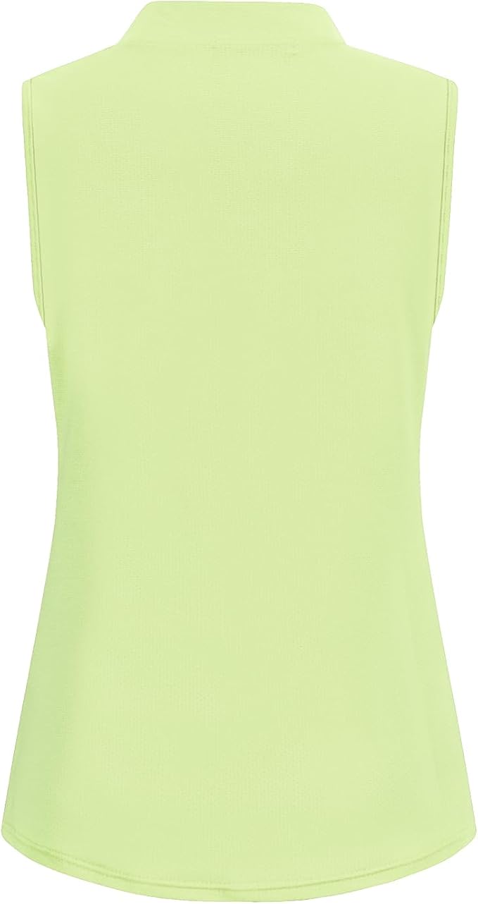 Womens Sleeveless V Neck Golf Polo Shirts