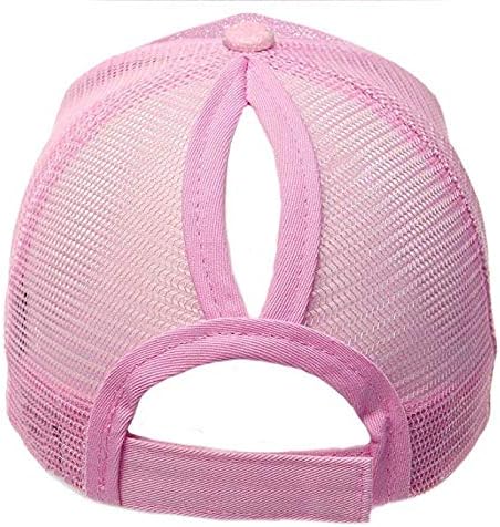 Criss Cross Hat Washed Distressed Baseball Cap Ponytail Hat High Messy Bun Ponycap for Women