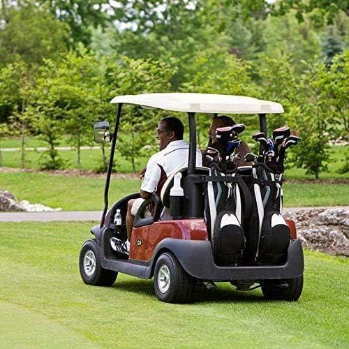 10L0L Golf Bag Attachment for Club Car Precedent 2004+ Gas & Electric Golf Carts 102504001, Golf Bag Holder Bracket Rack Assembly for Golf Cart Rear Seat(Not Include The Side Poles)- Black