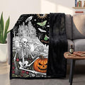 Treeswift Halloween DIY Coloring Blanket Kit with 24 Markers - Spooky Craft