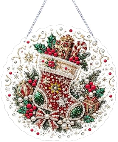 AIBOERL Pearl Diamond Art Kits for Adults, Acrylic Hanging Suncatcher