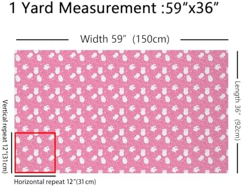 Feelyou Pink Halloween Soft Flannel Fabric by The Yard Cute Ghost Upholstery Fabric for Sewing Crafting Trick or Treat Indoor Decor for Home DIY Projects 2 Yards