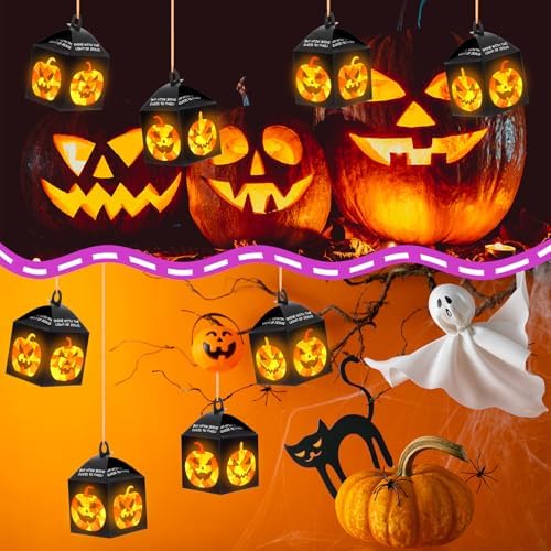 Simgoing 12 Sets Halloween Jack-O-Lantern Crafts Tissue Paper Crafts