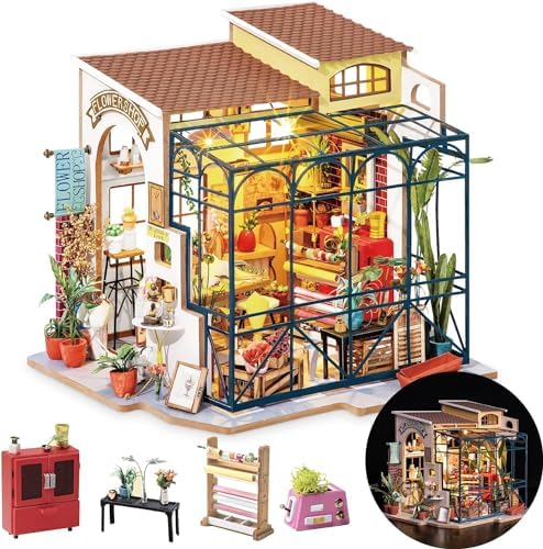 Rolife DIY Miniature Garden House Kit -Emily's Flower Shop (Advanced Level)