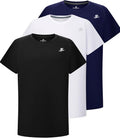DEVOROPA Youth Boys Compression Shirt Long/Short Sleeve Football Baseball Undershirt Quick Dry Kids Sports Baselayer Crewneck