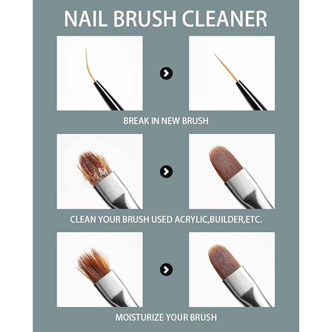 AIJIMEI Acrylic Nail Brush Cleaner Acrylic Brush Cleaner Liquid Acrylic Paint - Image 5