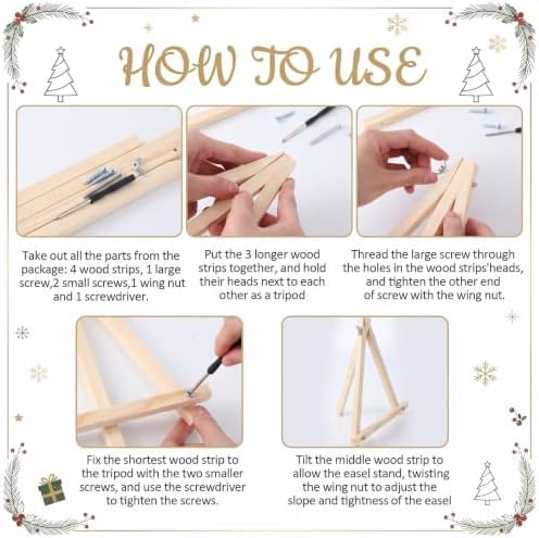 YooNotee 6 Pack Christmas Paint by Numbers Kit