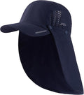 BASSDASH UPF 50+ Foldable Fishing Hat Baseball Cap with Removable Neck Flap Portable for Men Women Golf Hiking