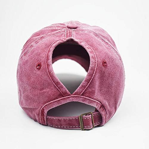 Distressed Ponytail Hat for Women American-Flag Pony Tail Caps High Bun