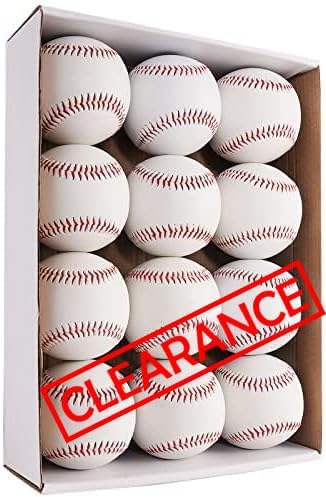 R&L Official Size Blank Practice Training Baseballs 12 Balls Pack Blank Baseball Sports Youth/Adult for League Play, Pitching, Batting, Fielding, Autograph, Gifts(One Dozen)