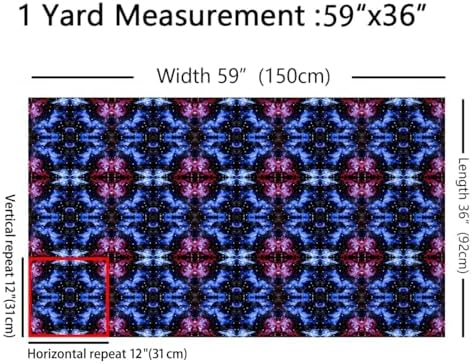 3D Printed Space Upholstery Fabric for Chairs 3 Yard Universe Cloud Galaxy Fabric by The Yard Decor Starlight Print for Home DIY Projects, Waterproof Indoor Outdoor Decor Space Outer Sky Bedroom Decor