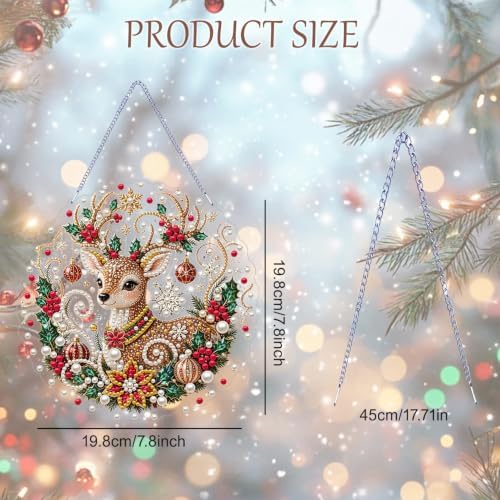 AIBOERL Pearl Diamond Art Kits for Adults, Acrylic Hanging Suncatcher