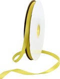 TONIFUL 3/8 Inch x 100yds Lemon Light Yellow Satin Ribbon Thin Solid Fabric by TONIFUL