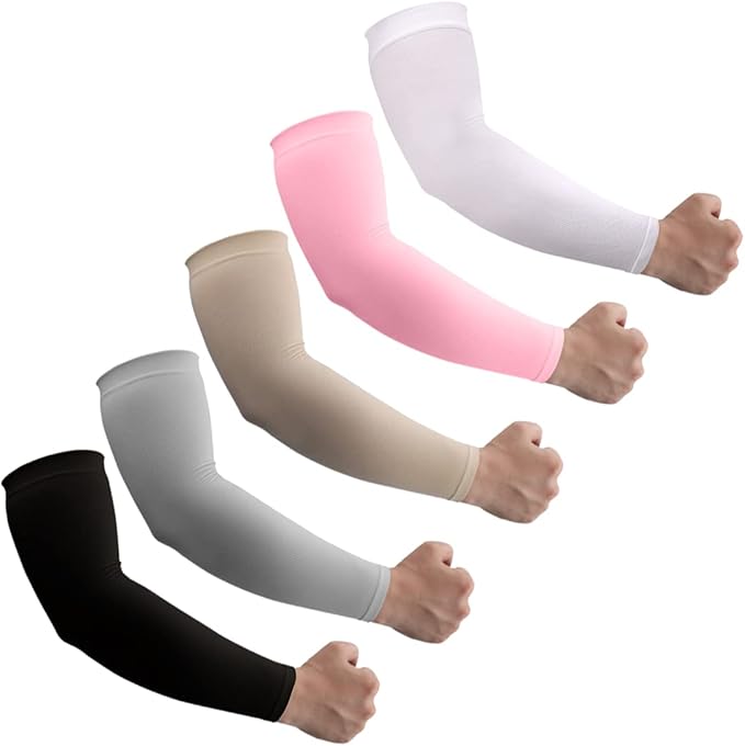 HEGCOIIE UV Sun Protection Arm Sleeves for Men & Women - Tattoo Cover Up - UPF 50 Cooling Sleeve for Golf, Cycling