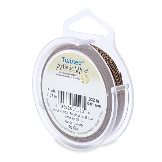 Artistic Wire, 20 Gauge / .81 mm Tarnish Resistant Colored Copper Craft Wire by ArtisticWire
