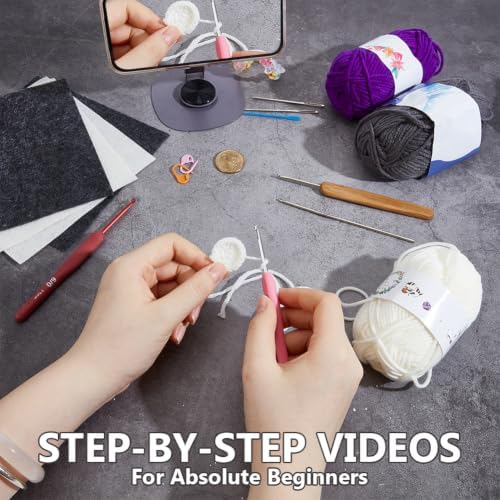 ORIGACH 3 Set Halloween Bat Crochet Kit for Beginners