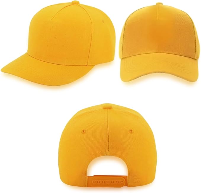 ZH 12 PC 5 Panel Baseball caps, Bulk Baseball caps, Customizable DIY Design, Wholesale Caps, One-Size-Fits-All