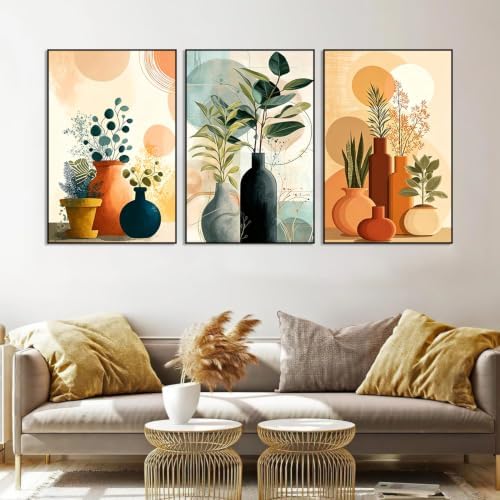 Axquilon 3 Packs Abstract Framed Paint by Numbers Kit for Adults 8x10 in