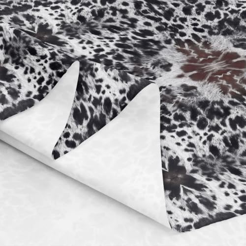 Erosebridal Western Brown Cowhide Upholstery Fabric, 10 Yards