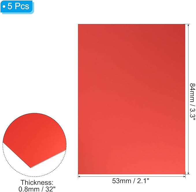PATIKIL 3.3x2.1x1/32inch Anodized Aluminum Sheet - Image 2