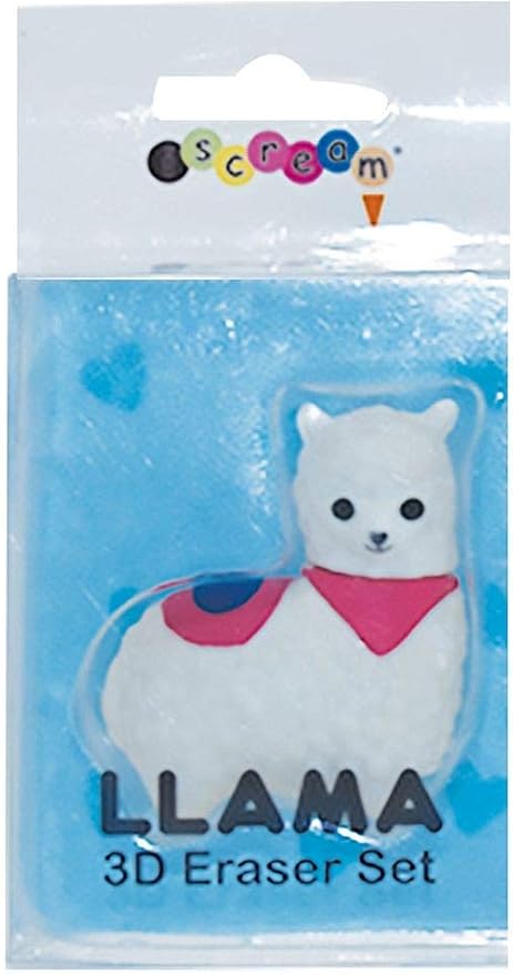 iscream Mini Llama 2-Piece 3D Eraser in Box - Image 2