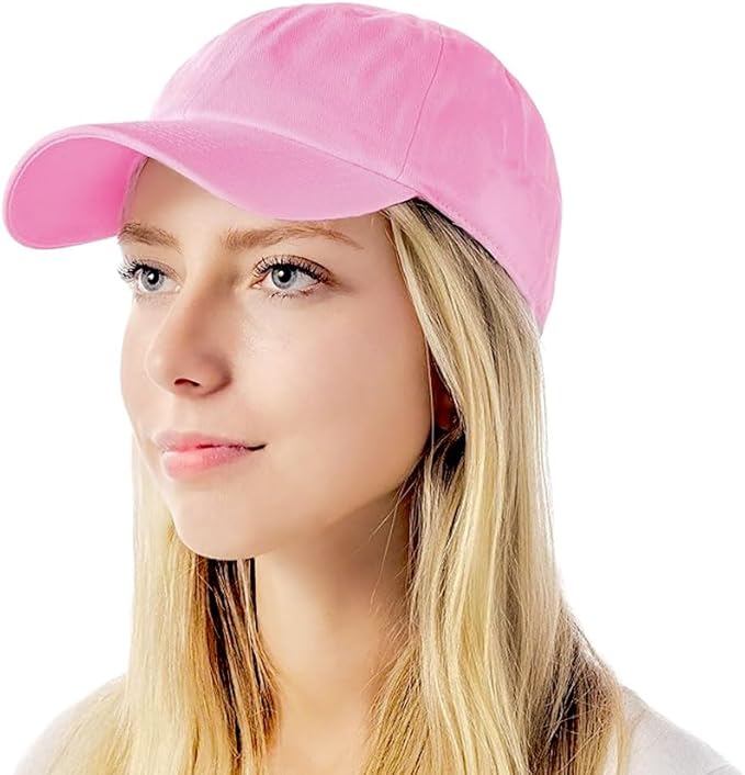 Cotton Baseball Cap Dad Hat – Washed Low Profile Adjustable Hat for Men Women Casual Outdoor Running Golf