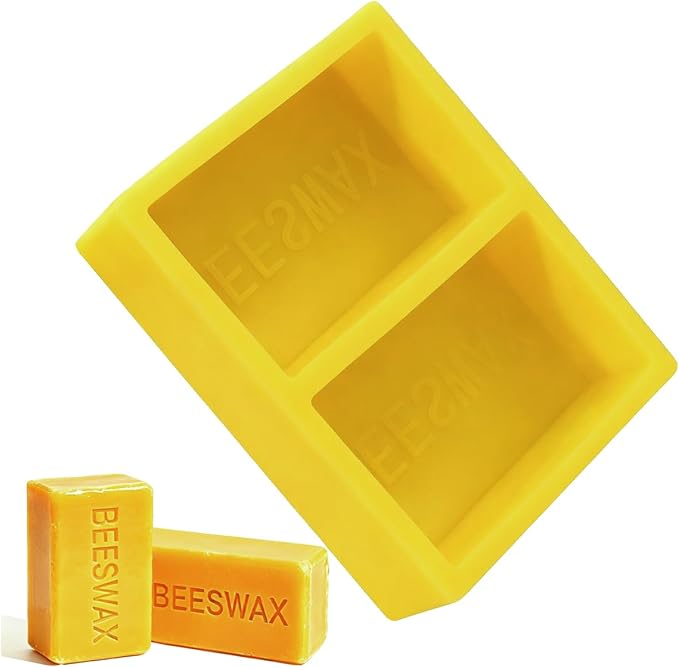 Silicone Beeswax Mold with Makes 2 x 1 lb Blocks, Reusable Silicone Molds with by witbee