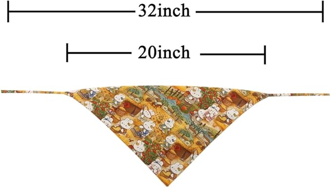 Dog Bandana Reversible Triangle Bibs Scarf Accessories Rabbit for Cats Pets Animals