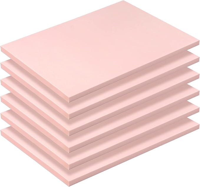 6 Pack 8"x6" Pale Pink Rubber Stamp Carving Blocks Rubber Carved Brick Soft by Oopsu