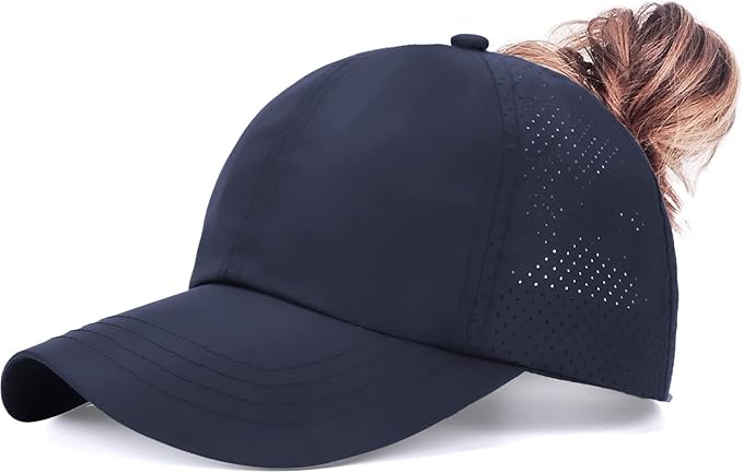 ZTL Women's High Ponytail Baseball Cap Performance Running Hat Quick Dry Mesh Sports Cap Unstructured Dad Trucker Hats