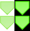 Glow-in-the-Dark Baseball Rubber Bases - 2/3/4 Piece Home Plates for Pitcher's Daily Strength and Agility Training, Backyard Practice, Adult for Softball Kickball Baseball Play and Playground Practice