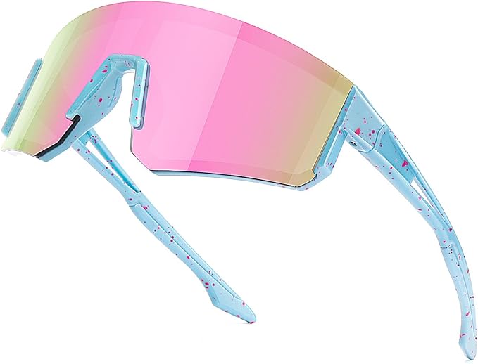 SEKKAF Youth Baseball Sunglasses for Boys Girls Age 6-12 Softball Cycling Sports Sunglasses for Kids Lightweight Frame