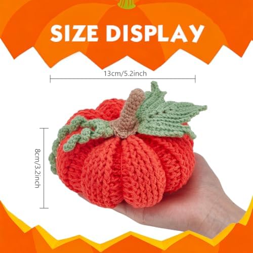 ORIGACH 3 Set Halloween Pumpkins Crochet Kit for Beginners