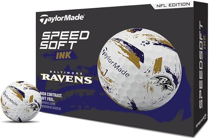 TaylorMade Golf Speed Soft Ink NFL Golf Balls