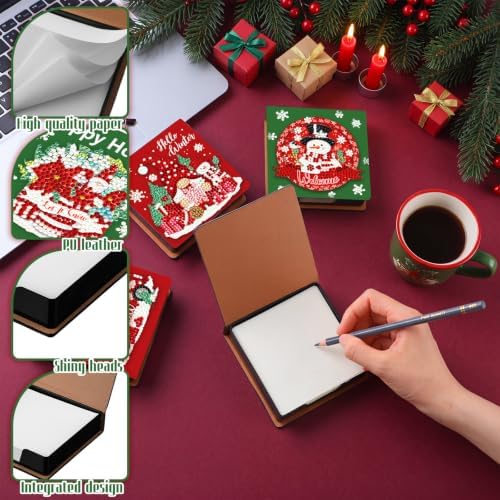 Saillong 4 Pcs Diamond Painting Note Box Kit Sticky Note Holders