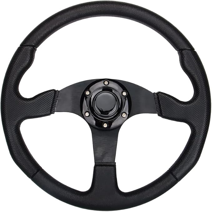 Flat-bottom Golf Cart Steering Wheel for Club Car DS &Precedent Universal Design 14 inch EZGO RXV & TXT, Yamaha Golf Cart Steering Wheels
