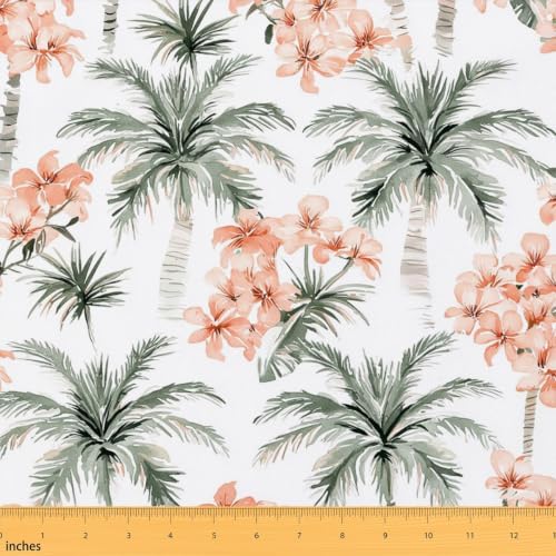 Erosebridal Palm Tree Upholstery Fabric, 2 Yards