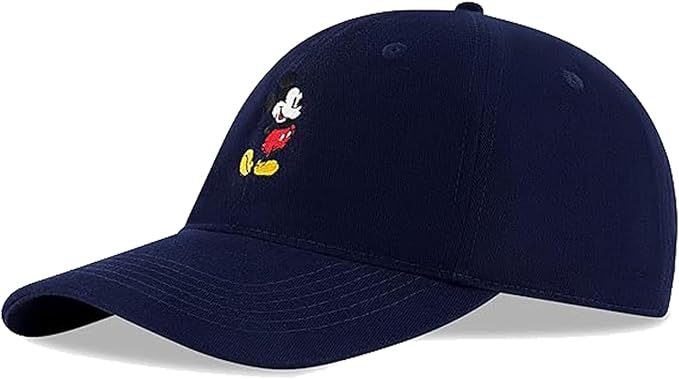 Disney Mens Baseball Cap, Mickey Mouse Adjustable Hat for Adult