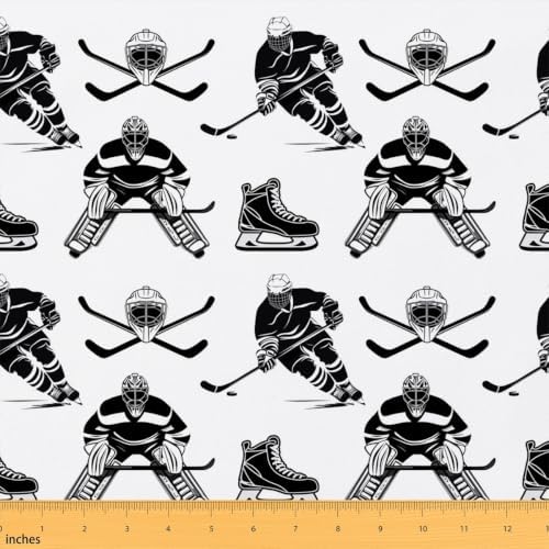 Erosebridal Ice Hockey Upholstery Fabric, 5 Yards