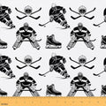 Erosebridal Ice Hockey Upholstery Fabric, 1 Yard