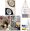 Mandun Leopard Paint by Numbers Kit for Adults, 3 Pack, 7.8x11.8 inch