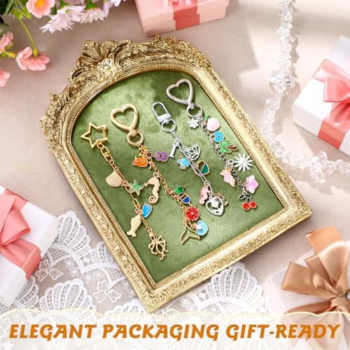 Highergo 922 Pcs Colorful Charms Lip Gloss Keychain Making Kit DIY Craft