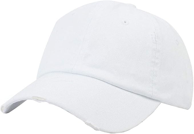 Eohak Ponytail Baseball Hat Distressed Retro Washed Womens Twill