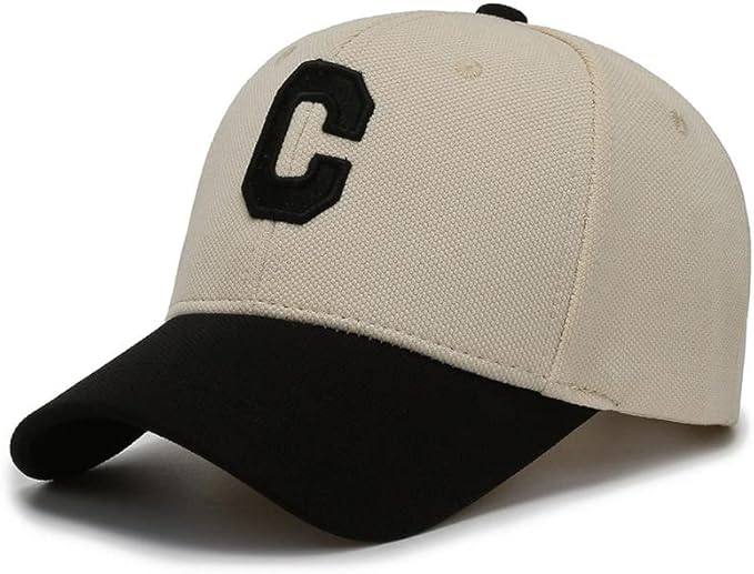 Baseball Cap Vintage Letter C Hat Adjustable Clip for Universal Fit Baseball Hat