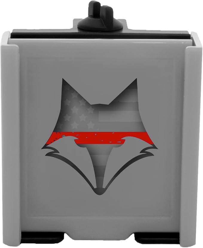 DESERT FOX GOLF Phone Caddy – American Flag Golf Cart Phone Holder – Secure Velcro Mount, One-Hand Access, Universal Fit, Patriotic Golf Accessories (Red Line)