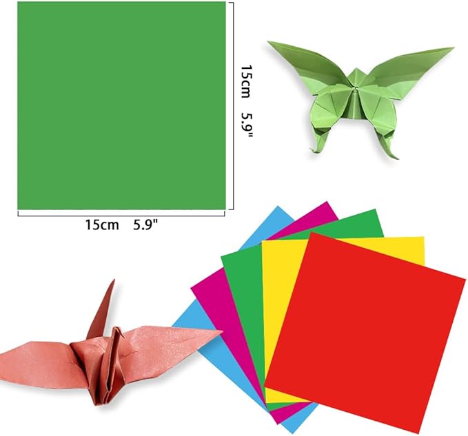 Square Origami Paper 6x6 Double Sided 50 Sheets 50 Colors 70GSM Origami Kit - Image 2