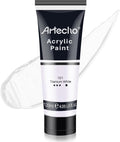 Artecho White Acrylic Paint, Titanium White Paint Tubes, Art Craft Paints by Artecho