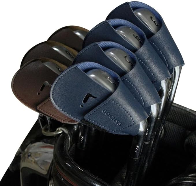 I Golf Iron Headcovers 10pcs PU Fit Both Right-Handed Clubs Golf Club Protector for Titleist Callaway Ping Taylormade Fit More Brands Golf Iron.