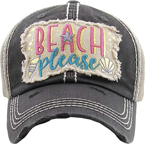 Funky Junque Distressed Vintage Baseball Cap - Embroidered Patch Women's Hat - Holiday, Lifestyle & Patriotic Designs